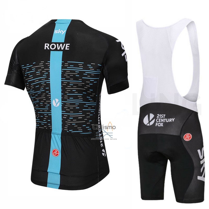 Sky Ropa Ciclismo Culotte Corto 2018 Mangas Cortas Negro y Azul